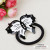 Korean new hair accessories acrylic black and white butterfly style hair rope hair ring head rope