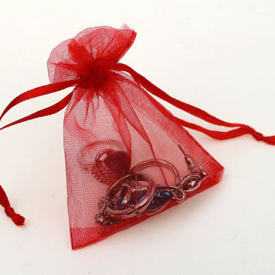 Plain Gift Yarn Bag Organza Bag Wedding Candy Bag 7*9