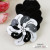 Korean New Hair Accessories Acrylic Black and White Windmill Petal Head Rope Hair Ring Hair Rope