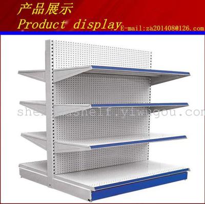 Double side back hole plate shopping mall supermarket shelf shelf shelf shelf shelf shelf shelf full of manufacturers