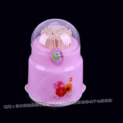 Toothpick wholesale plastic bottle color printing cover round 602