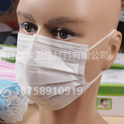 Wholesale disposable non-woven masks three layers filter dust anti-smog influenza virus masks