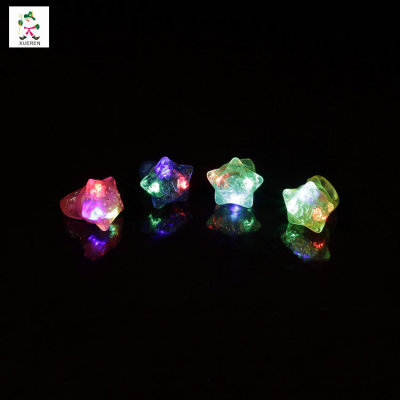 Spread the square hot TPR luminous ring soft star cartoon ring flash toy manufacturers wholesale