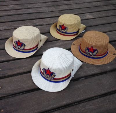 Children's Bay Hat Summer Straw Hat Beach Hat Cowboy Hat Men's and Women's Bay Hat