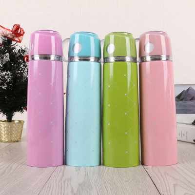 Vacuum cup cover insulated thermos cup for outdoor travel portable water cups for men and women students