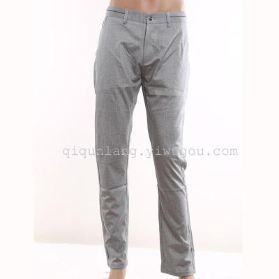 Grey white men's casual pants straight tube design factory direct