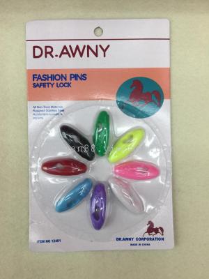 Scarf buckle pin ribbon candy 8 drill suction card color range