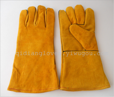 The supply of 14 inch yellow gloves in welding gloves