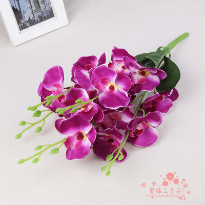 The silk decorative flower bouquet of flowers simulation of Phalaenopsis flower plastic flowers