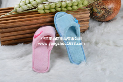 Pure fresh Japanese bow soft slippers