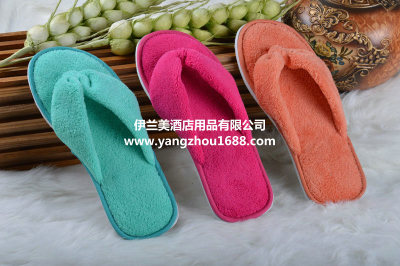 Multicolor cloth towel coral cashmere herringbone women's indoor slippers