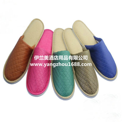 The original single foreign trade new leather bottom floor indoor Home Furnishing cotton slippers
