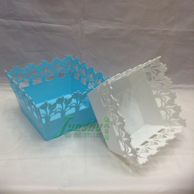 Plastic square lace fruit basket storage basket fruit storage box