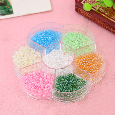 Creative DIY glass dye core rice beads loose bead accessories plum boxed beads