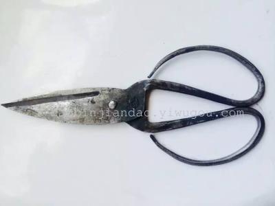 Old Craft Hand-Forged Iron Scissors and So on