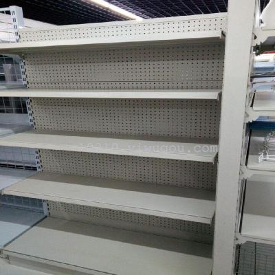 Double sided luxury back hole plate shelf iron material factory direct sales