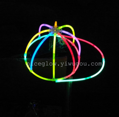Chemical fluorescent stick  glow cap fluorescent hat luminous cap luminous toy Festival props