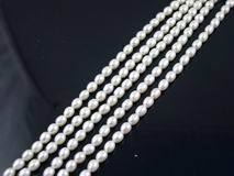 6-7mm beige necklace natural pearl semi-finished products wholesale materials