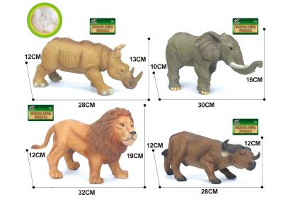 Top grade imitation mollusc stuffed with plastic lion elephant imitation toys