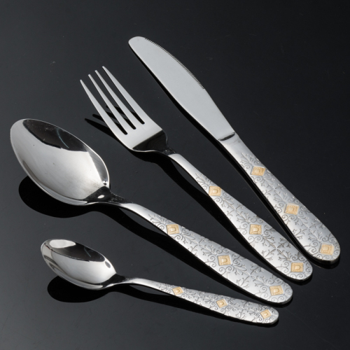 high-grade stainless steel thickened knife， fork and spoon steak western food knife， fork and spoon suit gift factory direct sales