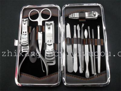 Zhikang brand nail clipper 13 sets of stainless steel nail clippers set decoration nail pedicure tools beauty nail hot style