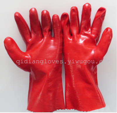 PVC dipped gloves red acid and gloves safety protective gloves gloves