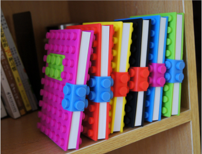 wholesale creative silicone notebook environmental protection silicone tasteless Lego building blocks notebook