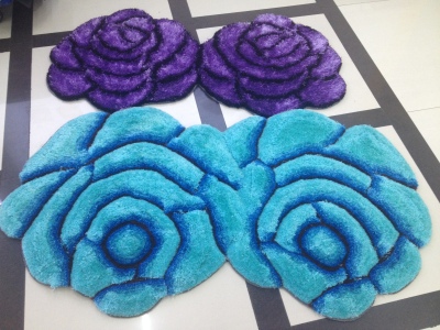 3D double flower floor mat manufacturers direct sales.