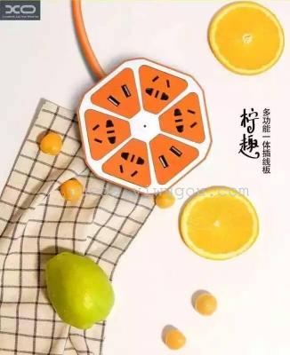 Creative fruit plate power supply socket creative USB interface security colorful creative outlet