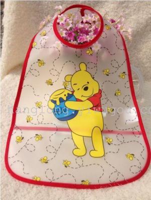 Custom custom translucent EVA disposable baby bib Bib soft waterproof bag of rice with rice pocket