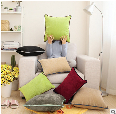 Corduroy cord cushion solid color sofa cushion cover cushion cover office cushion cover car pillow cover