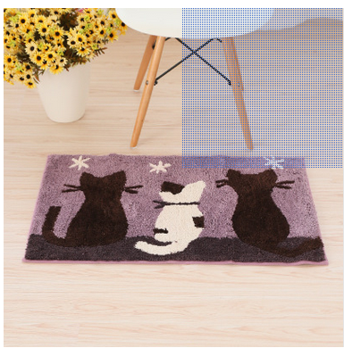 New thickened plush floor mat color insert mat feel bathroom floor mat profiled fadeless mat