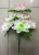 Artificial flower arrangement stage bouquet of plastic flowers 10 heads of lotus