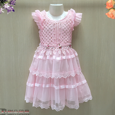 Yiwu purchase Girls Summer Dress princess dress children dress Tutu white wedding dress skirt