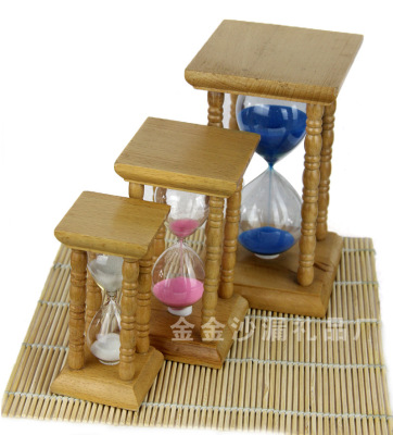 High quality hourglass wooden square hourglass creative gift
