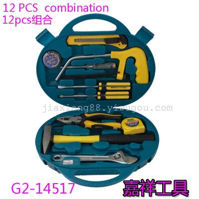 12pcs plastic box plastic combination tool suite of hardware tools