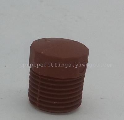 Brown plastic pipe fittings cap ,export to Tanzania Mozambique