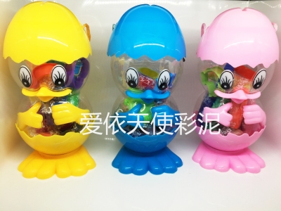 Donald Duck piggy bank DIY creative environmental protection non-toxic 3D color clay plasticine