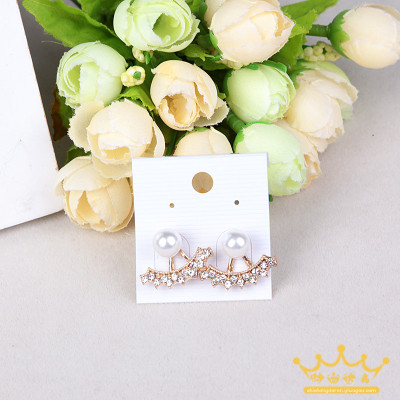 The Korean version of Pearl and diamond earrings earrings earpins lined Pearl Earrings