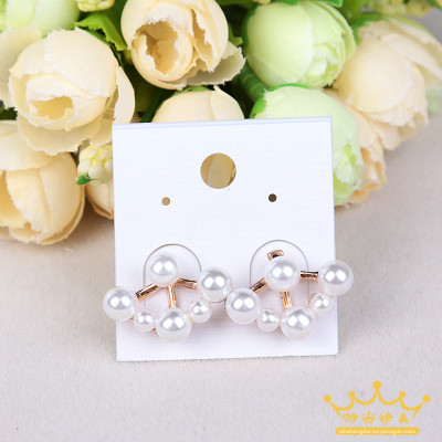 Korean female fashion personality pearl earrings earrings ear ear hanging ear jewelry line