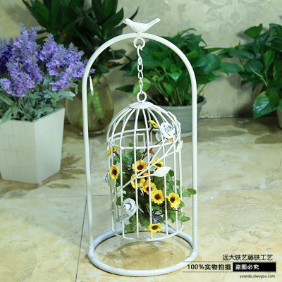 Iron decorative bird cage floor type flower wedding decoration window decoration photography props