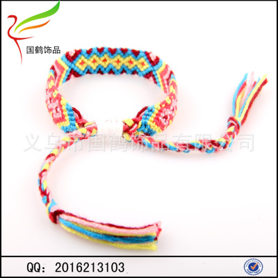 Color cotton wrist strap Nepal hand woven folk style Friendship Bracelet
