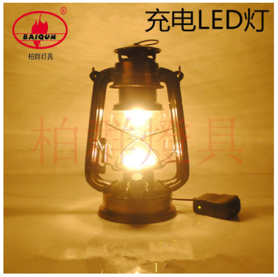 LED Dimming Retro Mast Light Campsite Lamp Rechargeable Portable Barn Lantern