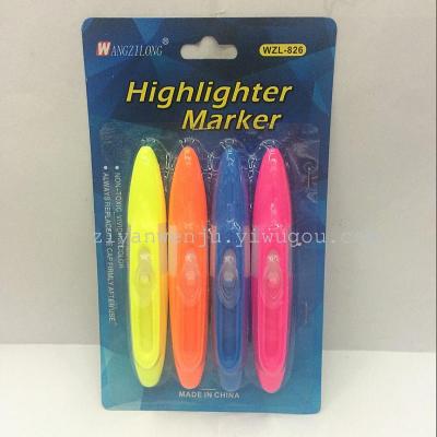 4 Suction Cards Fluorescent Pen Highlighter MarKer