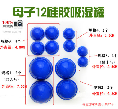 The silica gel cupping device vacuum cupping mother 12 cans.