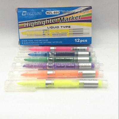Straight Liquid Fluorescent Pen 805 Wangzilong WZL Color Marking Pen