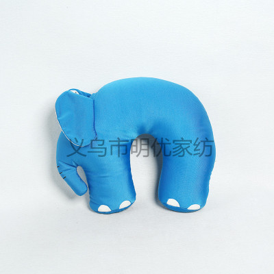 Cute Elephant Nano-foam particle anion U-shaped neck pillow