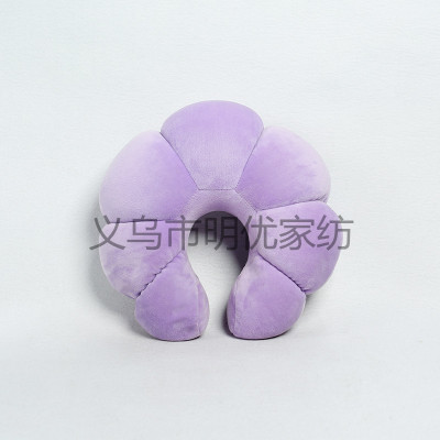 Plum Nano-foam particle anion U-shaped neck pillow