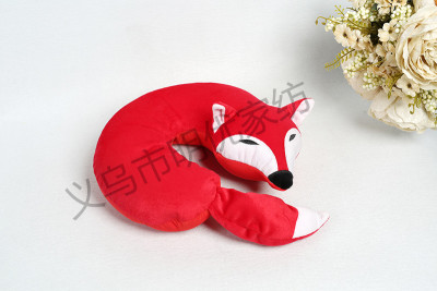 Cute Fox Nano-foam particle anion U-shaped neck pillow