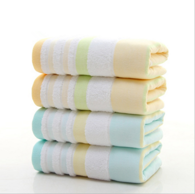 Blessed sweet manufacturers selling pure cotton gauze plain striped towels designed for two-color